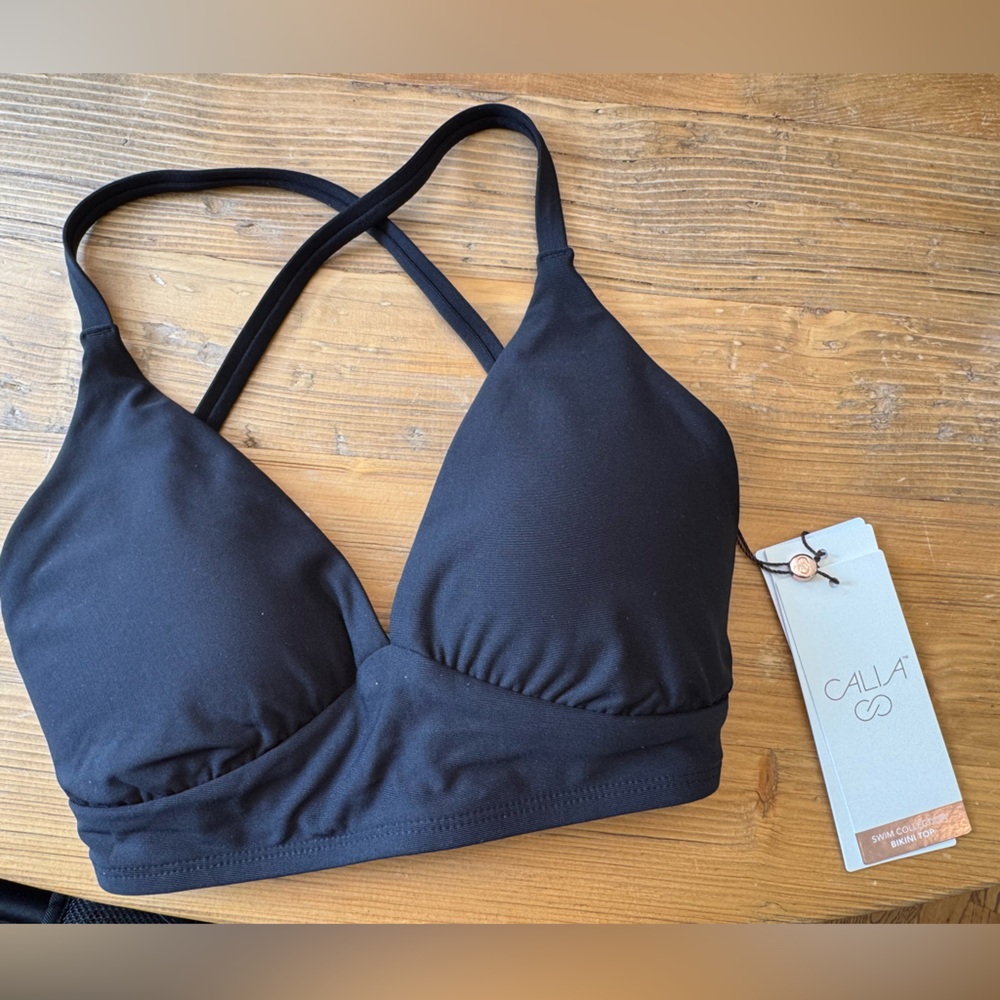 CALIA by Carrie Underwood Black Bikini Top